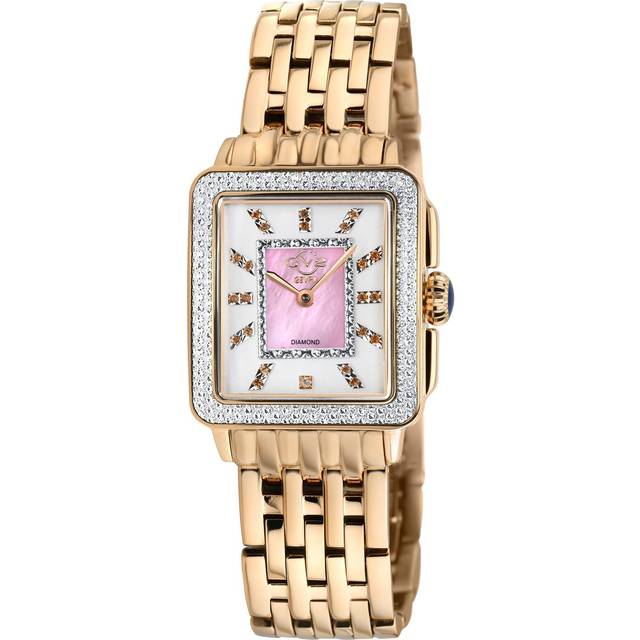 Womens Padova Gemstone Swiss Quartz Diamonds red stones RG Watch - Metallics - One Size
