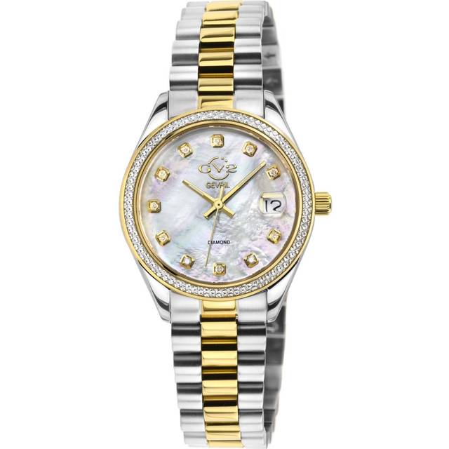 Womens Turin Diamond Swiss Quartz White MOP Dial, T toned IPYG Stainless Steel Watch - Metallics - One Size