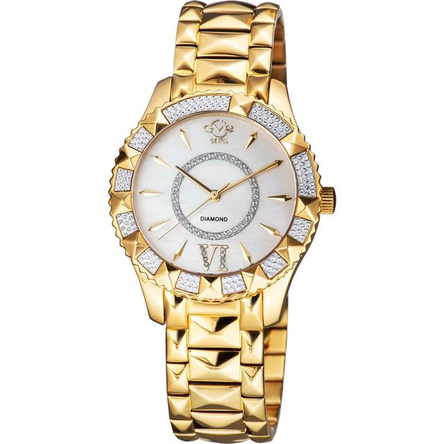 Gv2 Venice WoMens Mother of Pearl IP Dial Yellow Gold Stainless Steel Watch - One Size
