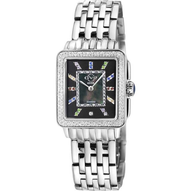 Womens Padova Gemstone multi color steel Swiss Quartz Watch - Grey - One Size
