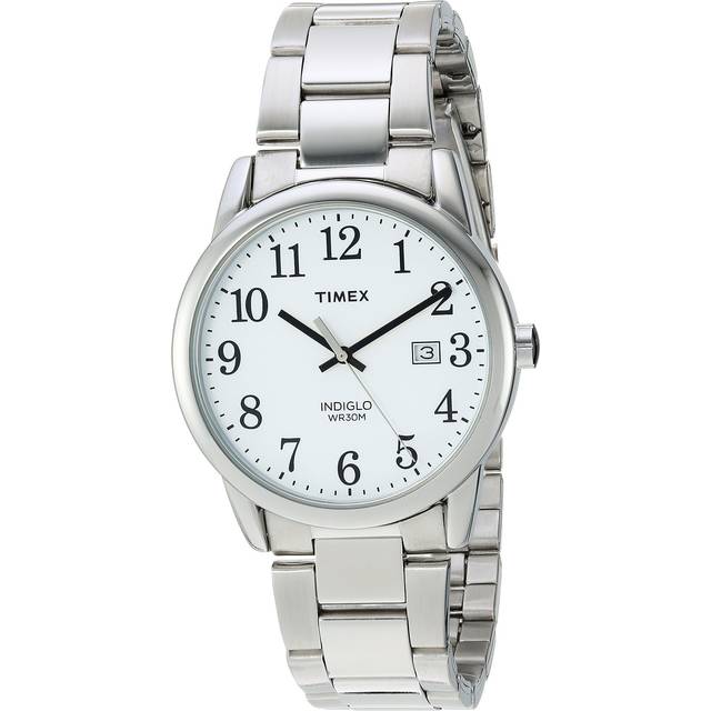 Timex Mens Easyreader White Dial Watch TW2R23300 - Silver