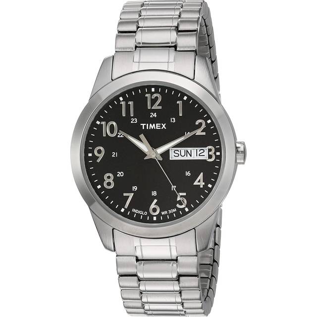 Timex Mens Silver-tone Classic Dress Watch