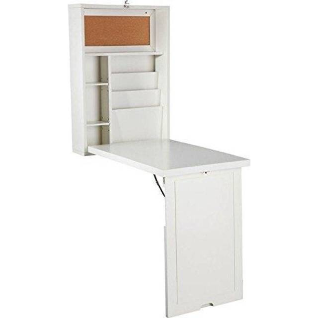 Folding wall mounted drop leaf table desk fold away chalkboard shelves compact