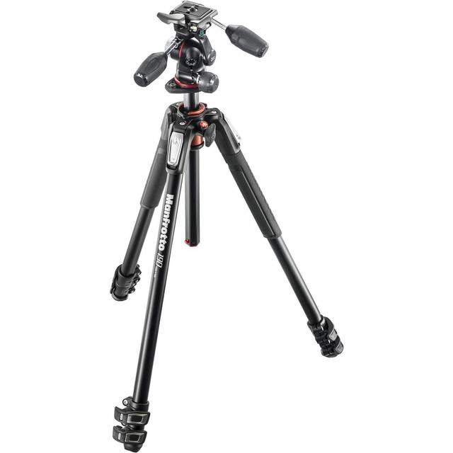 Manfrotto MK190XPRO3-3W 190 XPRO 3 Section Aluminium Tripod with XPRO 3-Way Head