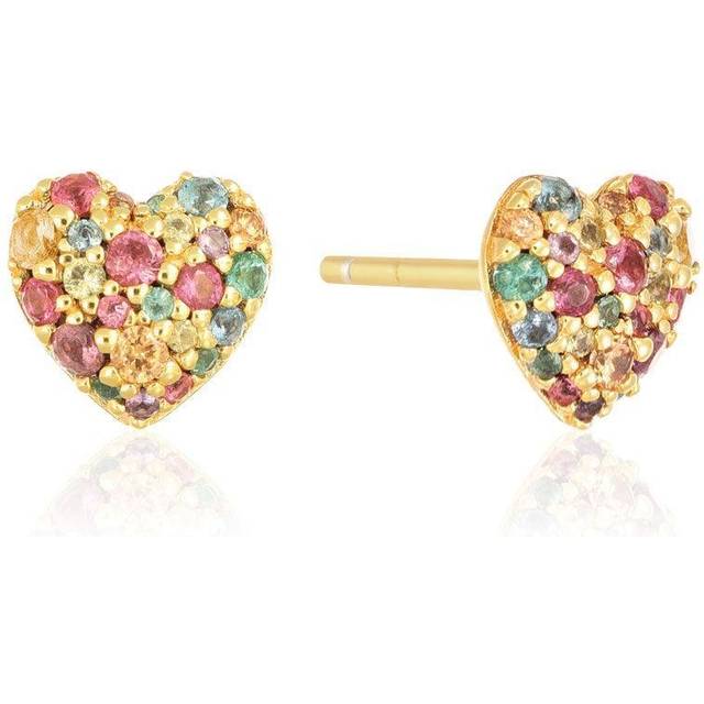 18k Gold Plated Caro Earrings SJ-E72350-XCZ-YG