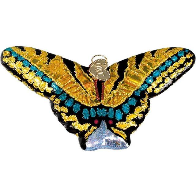 Old World Christmas Ornaments: Butterfly Collection Glass Blown Ornaments for Christmas Tree  Swallowtail Buttferly  Multicolor  2.500 (12164)