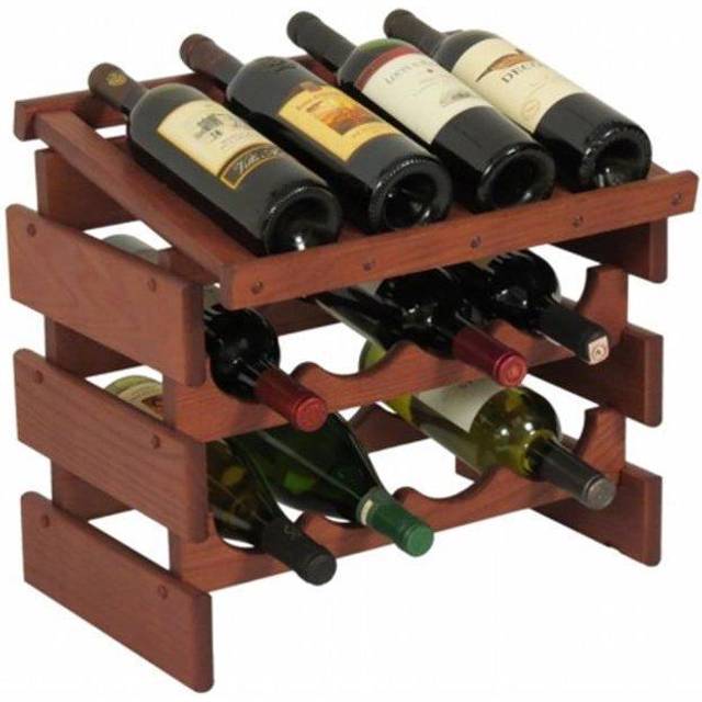 Wooden Mallet WRD42MH 12 Bottle Dakota Wine Rack with Display Top