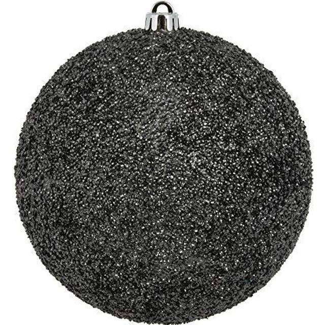 Vickerman N185925D 8 in. Beaded Ball Ornament, Limestone - 2 Per Bag