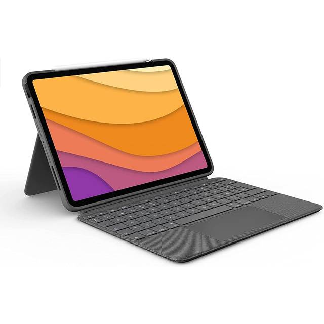 Logitech Combo Touch – tangentbordsfodral för iPad air in Oxford Grey, Español (Qwerty), för iPad Air (4:e och 5:e generationen)