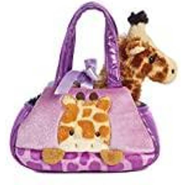 Stuffed Giraffe In Bag Girls 20,5 Cm Plush Purple