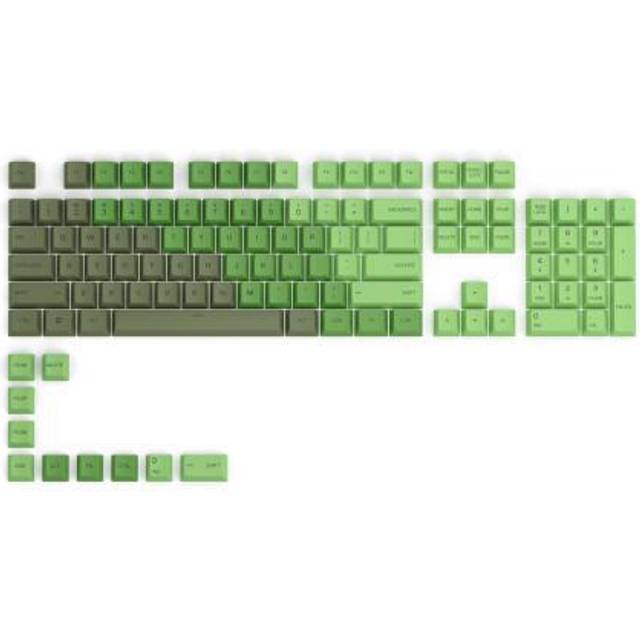 Glorious Gaming 115x GBPT-tangenter – Cherry-profil, supertålig PBT-plast, snygg estetik, överlägset ljud, eget typsnitt, tysk layout – Olive