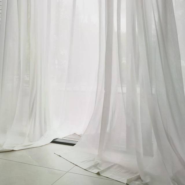 Mimou - Mimmi Gardin Återvunnet Tyg Enkel Bredd Naturvit 140x250 Cm - Off-White