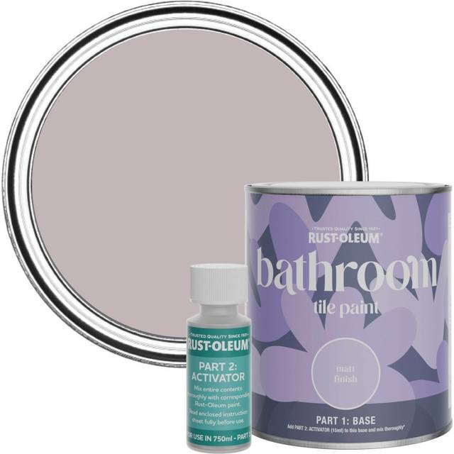 Rust-Oleum Bathroom Tile Paint, Matt Finish - Lilac Wine 750ml - - Purple