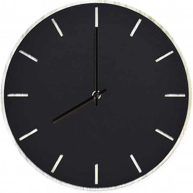 Hemverk Oak Nero Väggklocka 703402028102 - Unisex - 28 cm - Quartz - Black (28 cm)