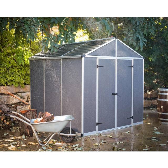 Palram - Canopia Canopia by Palram Rubicon Shed 8X8 Dark Grey, Grey