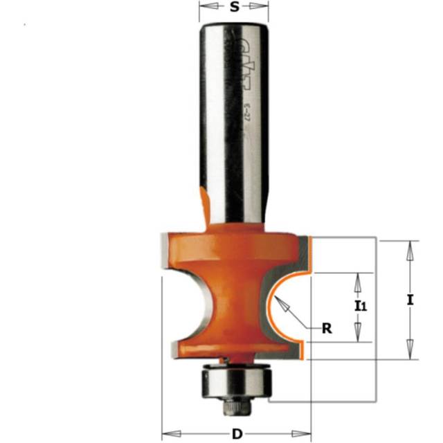 CMT 86154811 Corner Beading Bit  12Inch Shank  316Inch Radius  CarbideTipped Orange