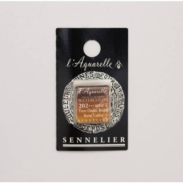 l'Aquarelle Watercolour Half Pan Burnt Umber 202 (Price Group 1)