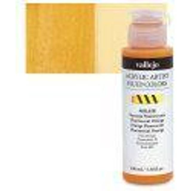 Vallejo : Fluid Artist Acrylic Paint : 100ml : Fluorescent Orange