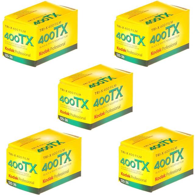 Kodak Tri-X 400TX Professional ISO 400  36mm  Black and White Film Pack of 5