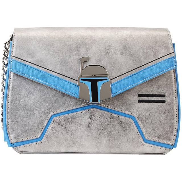 Star Wars Jango Fett Chain Strap Loungefly Crossbody Bag - Gray&#47;Blue (One-Size)