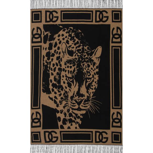 Dolce & Gabbana Cashmere Jacquard Blanket - Plaid Multicolor Onesize