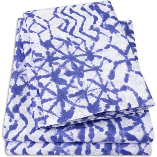 1500 Supreme Collection Extra Soft McKenzie Artful Balanced Light Blue Intricate Pattern Sheet Set  King - Luxury Bed Sheets Set with Deep Pocket Wrin