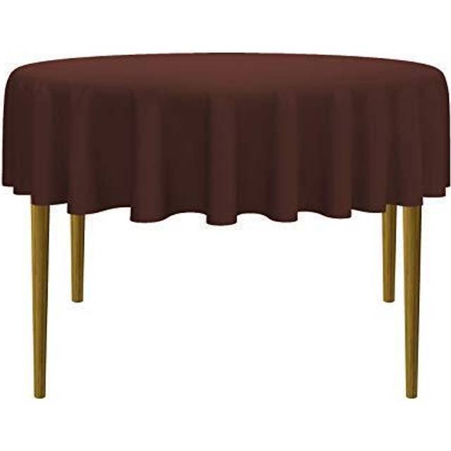 Lann's Linens - 70 Round Premium Tablecloth for Wedding/Banquet/Restaurant - Polyester Fabric Table Cloth - Chocolate Brown