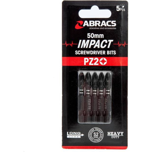 Abracs Pz2 Impact Screwdriver Bits 50mm Pack Of 5 Ipz25005