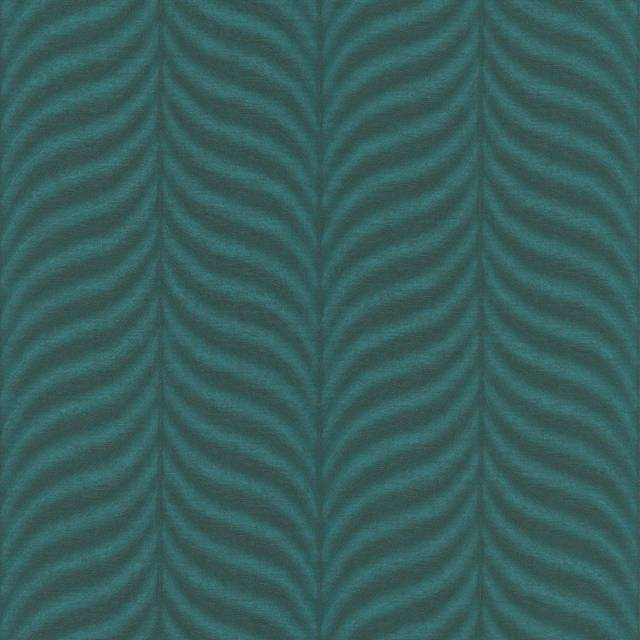 Grandeco Boutique Collection Organic Feather Embossed Wallpaper 10m x 53cm Teal, Green