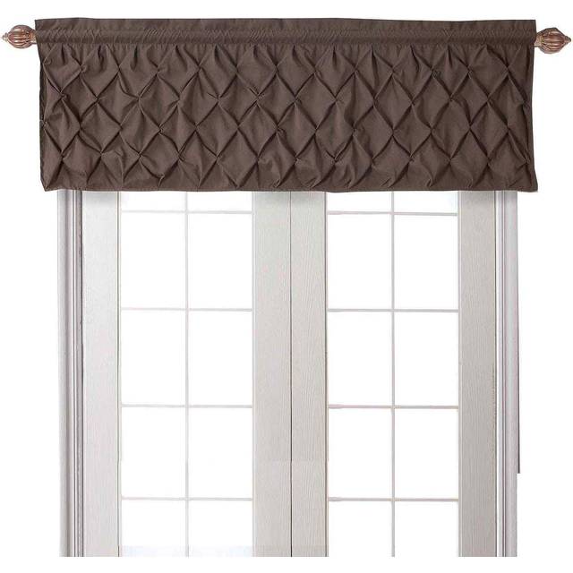 "VCNY HOME - Valance  Window Treatment with Rod Pocket  Modern Home Decor (Carmen Chocolate  60"""""""" x 20"""""""")"