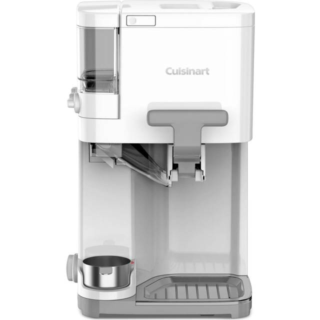 Cuisinart Mix It In Soft Serve Fully Automatic 1.5-Quart Capacity Ice Cream Maker with Warming Pad in White