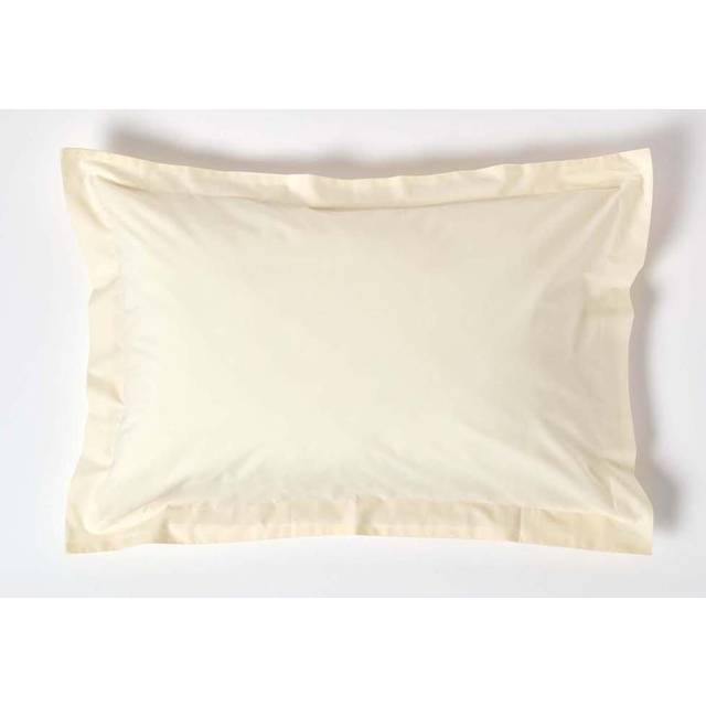 Cream Egyptian Cotton Oxford Pillowcase 200 TC, Standard Size - Natural