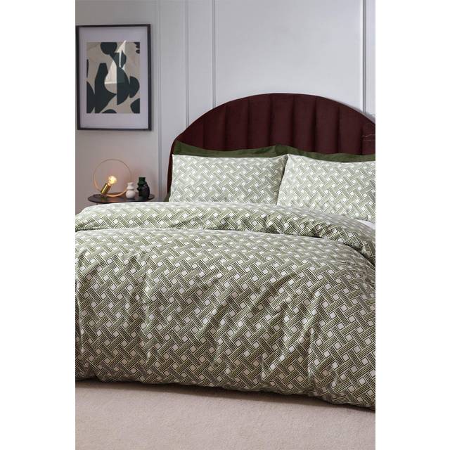 Hoem Alexa Double Olive Duvet Set - Green