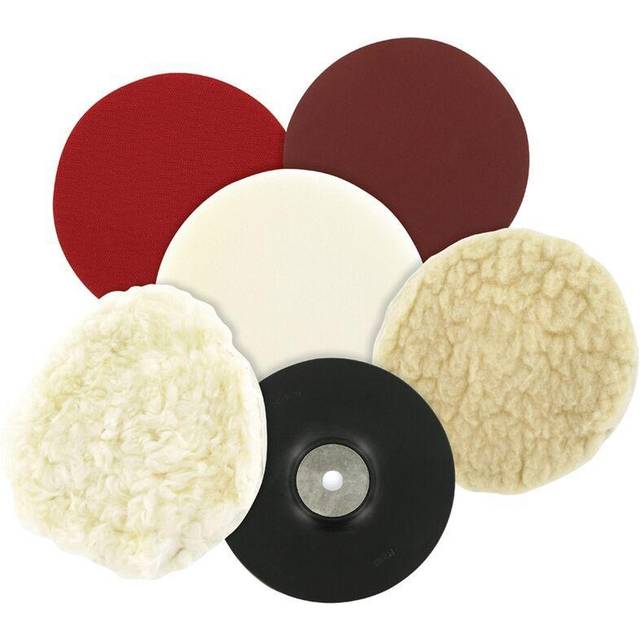 8pc 180mm hook loop sanding pads & polishing kit for sander buffer & polisher