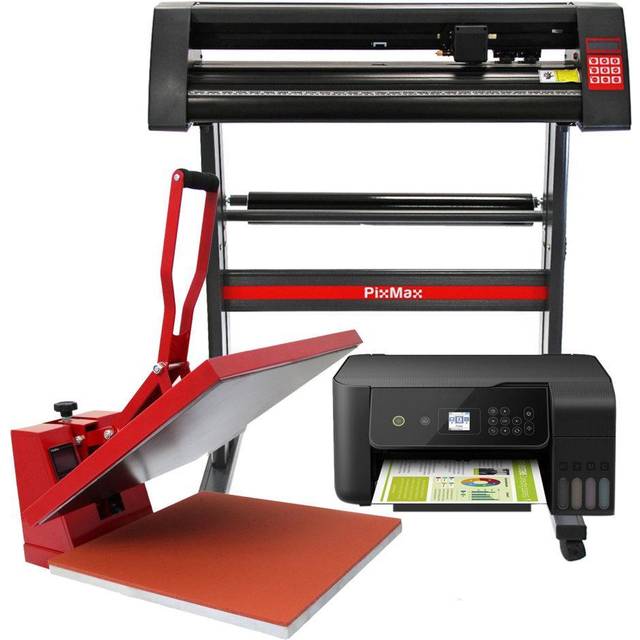 Heat Press Clam 50 x 50cm, Vinyl Cutter & Printer Sublimation Transfer Bundle