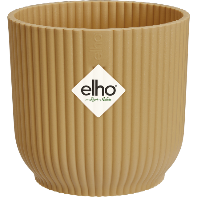Elho Vibes Fold 9cm Mini Round Plastic Indoor Plant Pot - Butter Yellow