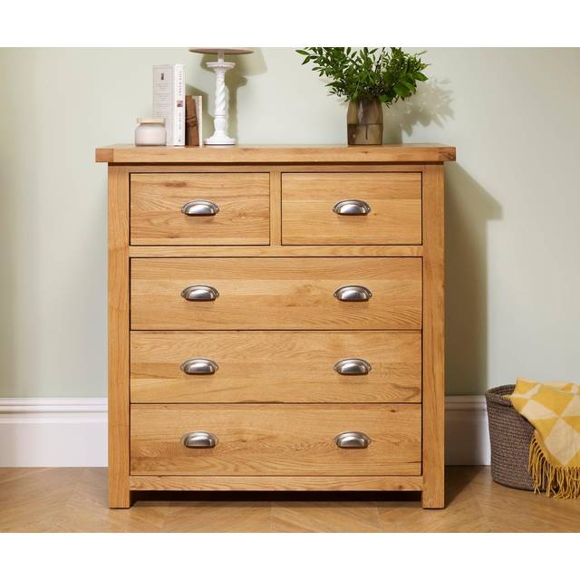 Birlea Woburn 3 plus 2 Drawer Chest Oak Oak Drawer Chest
