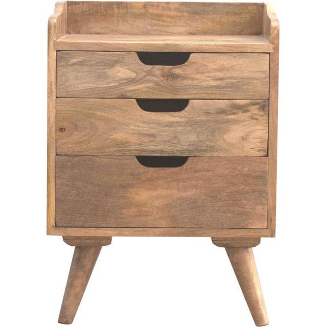 Artisan Gallery Back Bedside Table with 3 Drawers