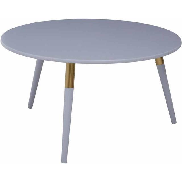 Light Grey Coffee Table, Triangular Large End Table, Long Lasting Round Top Coffee Table for Indoor, Outdoor - One Size