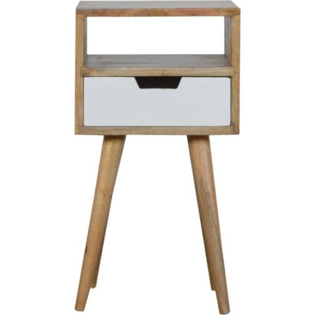 Artisan Mini White Hand Painted Bedside Table
