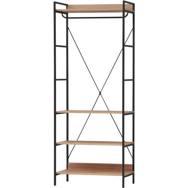 Claire Open 4 Shelf Wardrobe - Riviera Oak - Brown