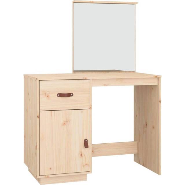 vidaXL Cosmetic Desk 95x50x134 cm Solid Wood Pine - Brown