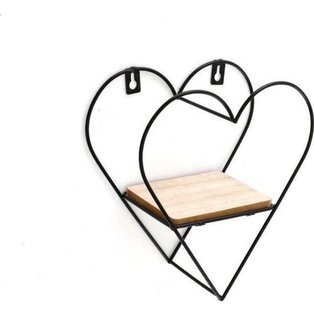 Wire Heart Wall Shelf 23cm