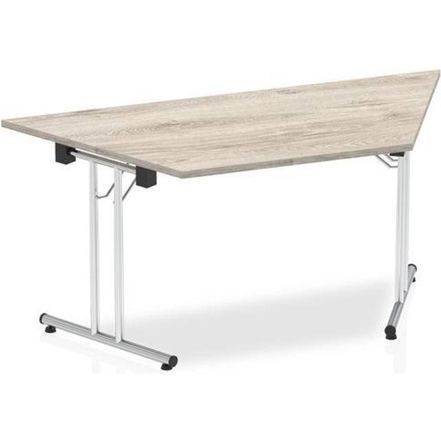 Impulse 1600mm Folding Trapezium Table Grey Oak Top