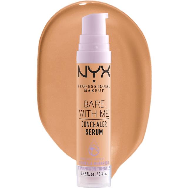 NYX Professional Makeuptäckt serum med naturlig finish och medelhög täckningsgrad, concealer mot orenheter, mörka ringar och rodnad, Bare With Me, Medium Vanilla, 1 x 9,6 ml