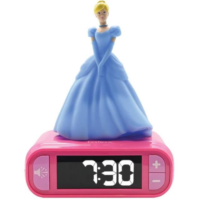 Cinderella princesses 3d design alarm clock with nightlight Lexibook - Bleu - One size