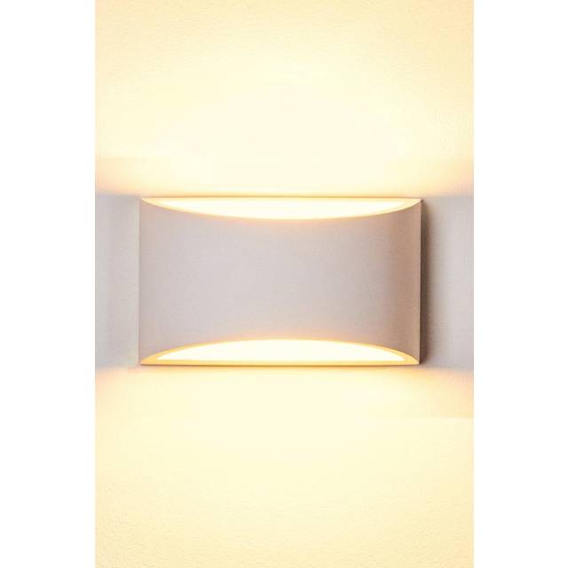 White paintable wall gypsum/plaster ceramic up/down light g9 socket (no bulb)