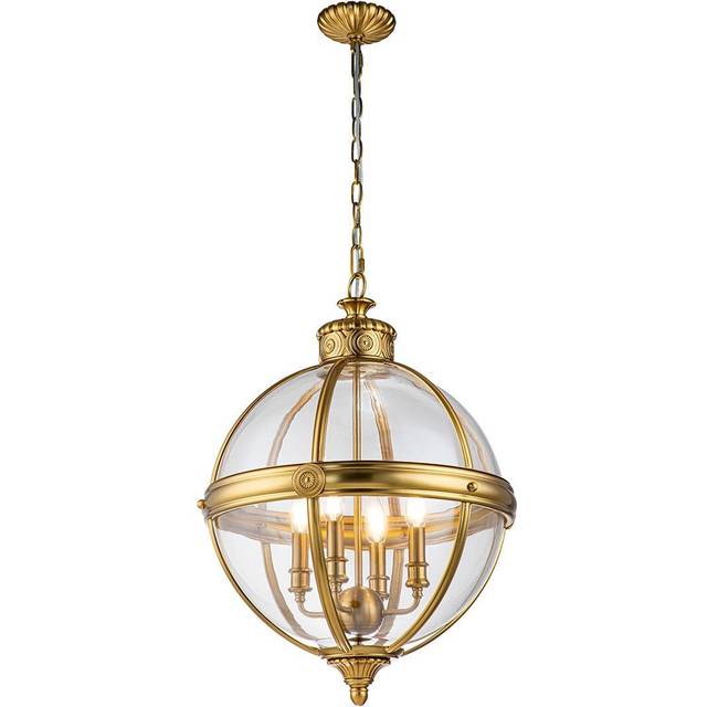 Feiss Adams 4 Light Chandelier - Brushed Brass