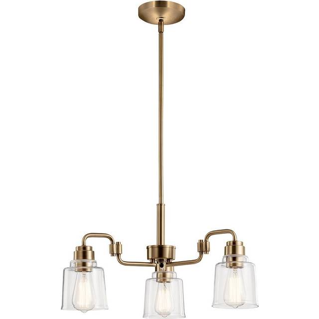 Kichler Aivian 3 Light Chandelier - Weathered Brass