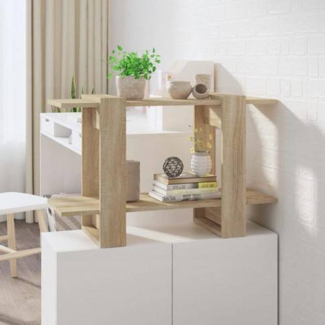 vidaXL Book Cabinet/Room Divider Sonoma Oak 80x30x51 cm - Brown